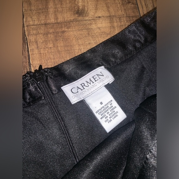 Carmen by Carmen Marc Valvo holiday Sequined Fishtail Ball Skirt 8 party evening - Picture 6 of 9